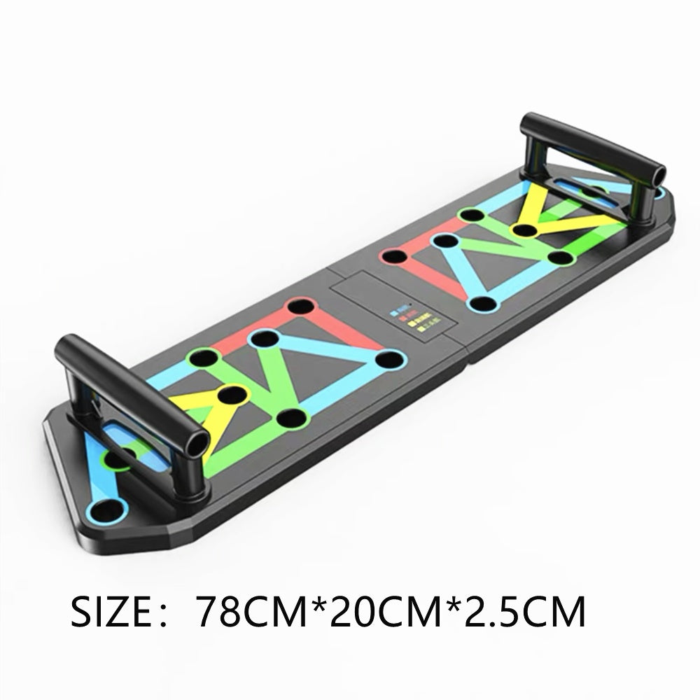 Kit de tabla para flexiones - Sistema de entrenamiento multiposición con rueda para abdominales y banda de resistencia