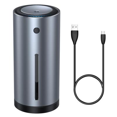Diffuseur d'arômes pour voiture en métal : humidificateur ultrasonique à double mode avec protection intelligente contre l'eau et lumière d'ambiance à DEL