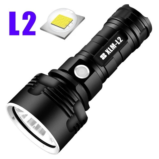 Lampe de poche tactique à DEL - Lampe au xénon rechargeable très lumineuse pour l'extérieur