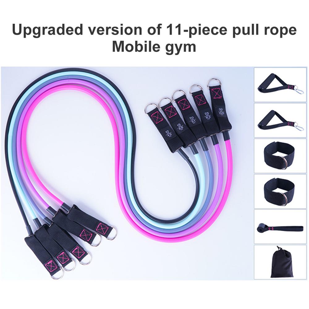 Ultimate 11-Piece Resistance Band Set | 100lbs Professional Home Gym & Fitness Kit