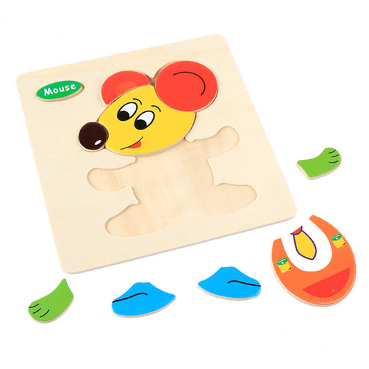 Houten 3D Puzzelbord - Montessori Leerspeelgoed voor Kinderen | 29 Dierontwerpen