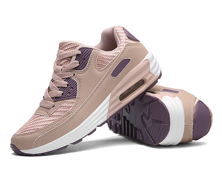 Dame Sko med Luftpolstring - Letvægt Åndbare Sko med Høj Sål til Gåture