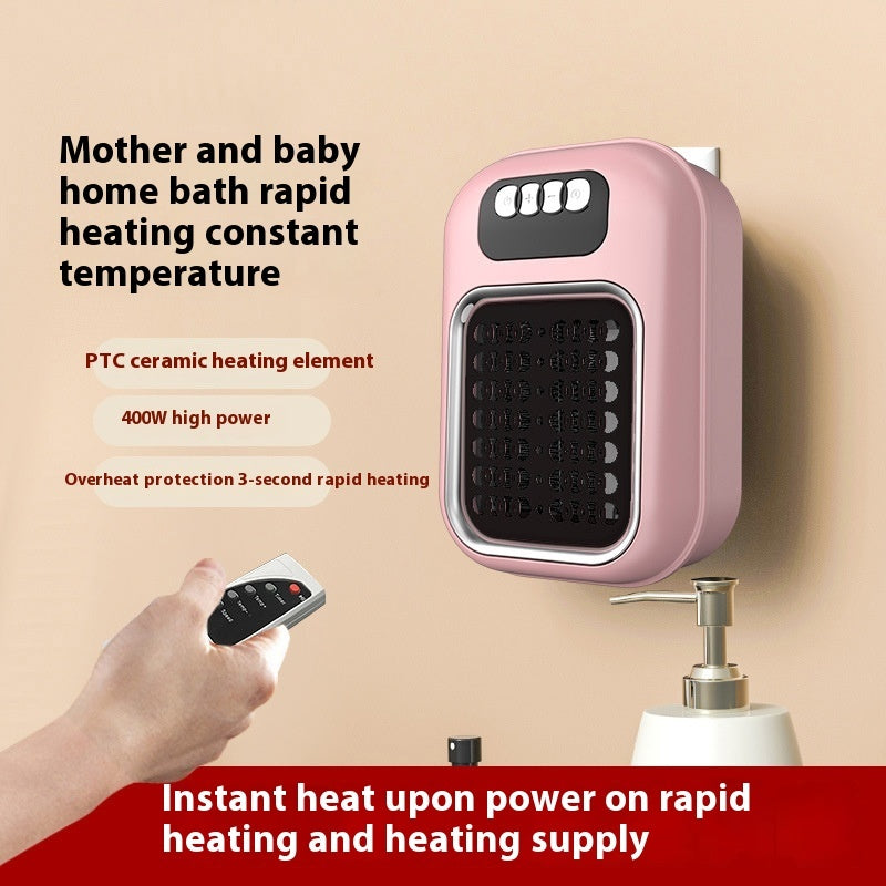 Calefactor de Pared Portátil — Calentador Eléctrico Inteligente Mini con Control Remoto y Pantalla LCD