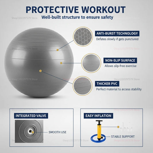 Yoga Ball – Anti-Burst Premium Core | Aether & Anchor