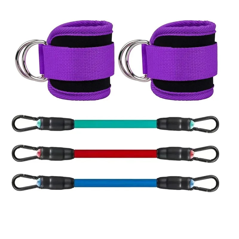 Correas para tobillos y bandas de resistencia de Aether & Anchor – Set tonificador de glúteos, muslos y cintura