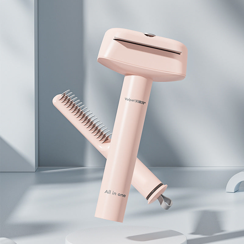 Peine Profesional Desenredante para Mascotas - Herramienta de Aseo 3 en 1 para Perros y Gatos