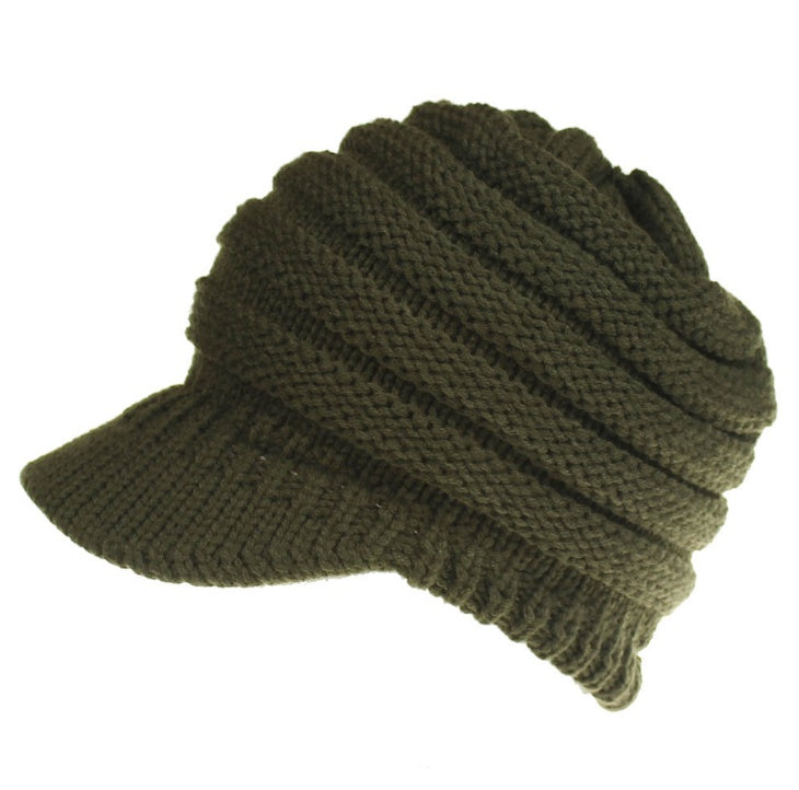Women Ponytail Beanies Autumn Winter Hats - Soft Knitting Caps Warm Ladies Skullies