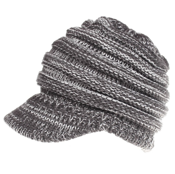 Women Ponytail Beanies Autumn Winter Hats - Soft Knitting Caps Warm Ladies Skullies