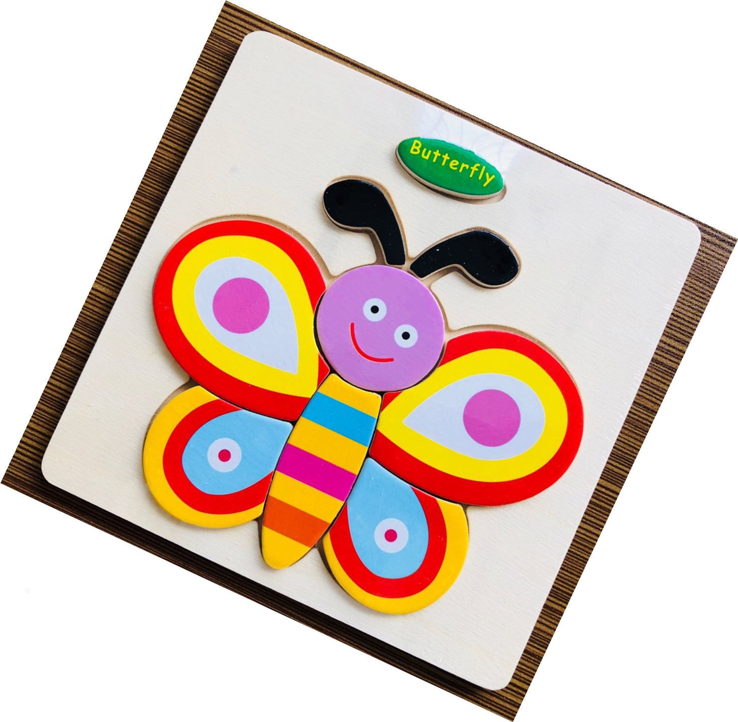 Træ 3D Dyrepuslespil - Montessori Lærelegetøj til Børn | 25 Søde Motiver