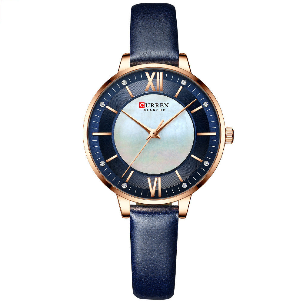 Reloj de moda para mujer - Reloj de cuarzo elegante y casual con correa de cuero