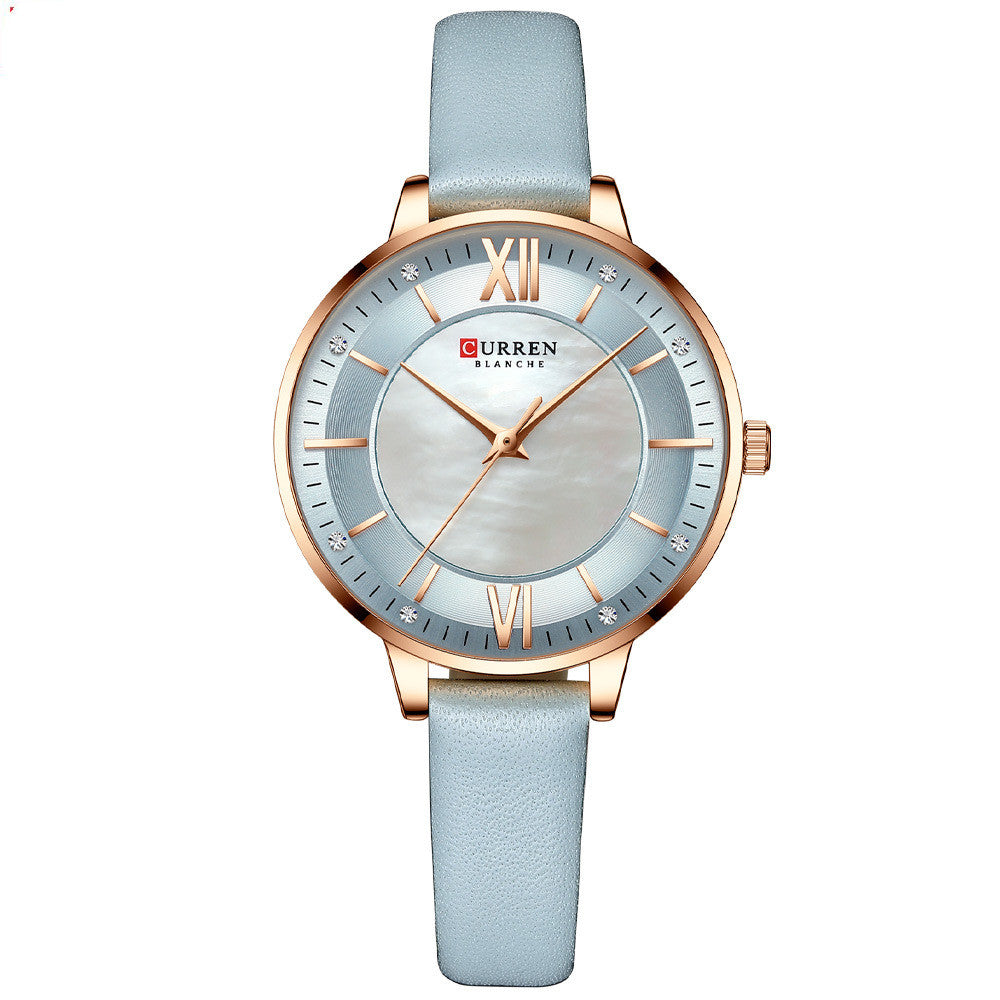 Reloj de moda para mujer - Reloj de cuarzo elegante y casual con correa de cuero