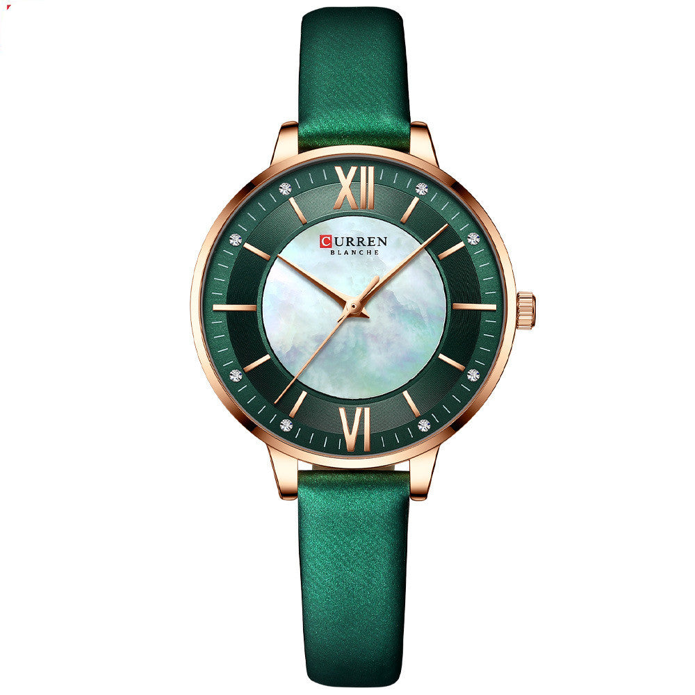 Reloj de moda para mujer - Reloj de cuarzo elegante y casual con correa de cuero