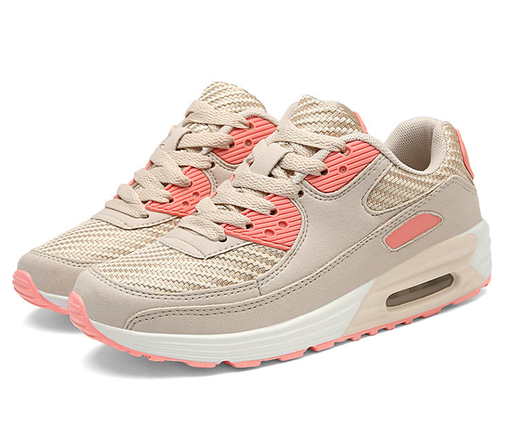 Dame Sko med Luftpolstring - Letvægt Åndbare Sko med Høj Sål til Gåture