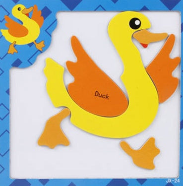 Træ Magnetisk Puslespil - 3D Montessori Læringsspil for Børn | 7 Motiver