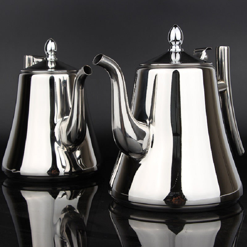 Hochwertiger Wasserkessel aus rostfreiem Stahl – Teekanne und Kaffeekanne mit Spiegelglanz