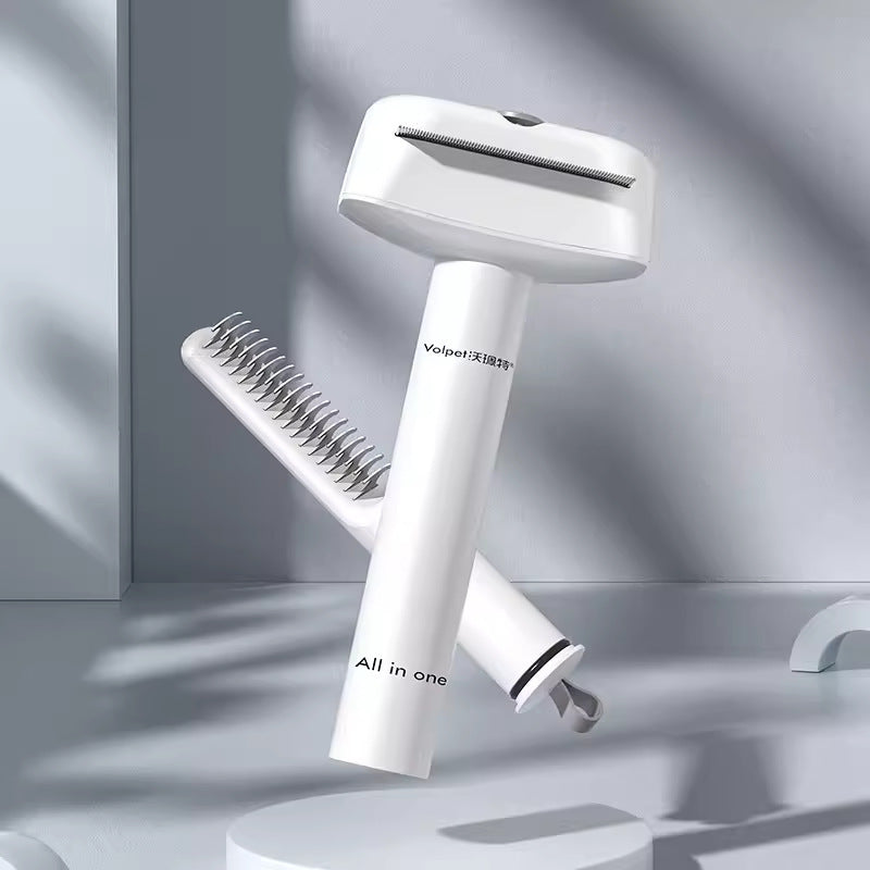 Peine Profesional Desenredante para Mascotas - Herramienta de Aseo 3 en 1 para Perros y Gatos