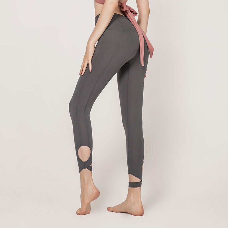 Sæt med førsteklasses yogatøj - leggings med høj talje og sportstop