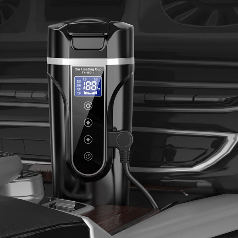 Premium Portable Car Heating Cup - 400ml Smart Touch Electric Travel Bottle