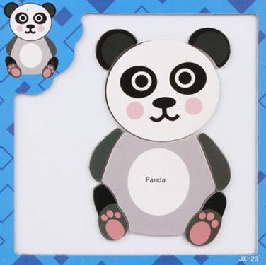 Træ Magnetisk Puslespil - 3D Montessori Læringsspil for Børn | 7 Motiver