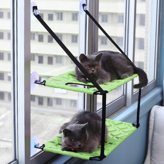 Premium Cat Hammock Window Resting Seat - Perch Bed for Indoor Cats