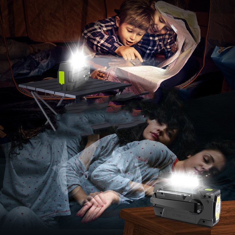 Radio d'urgence solaire à manivelle - Lampe de poche multifonctionnelle, banque d'énergie pour prévention des catastrophes