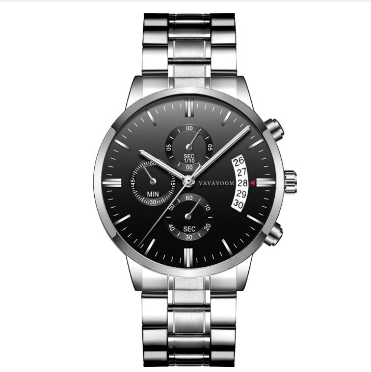 Reloj de Negocios para Hombre de Primera Calidad - Cronógrafo Impermeable de Acero Inoxidable con Calendario