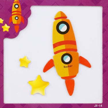 Træ Magnetisk Puslespil - 3D Montessori Læringsspil for Børn | 7 Motiver