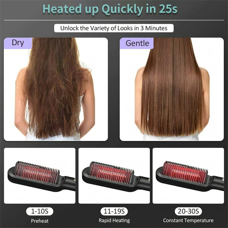 Pro-Ionic 2-in-1 Ceramic Hair Straightener & Volumizing Thermal Brush