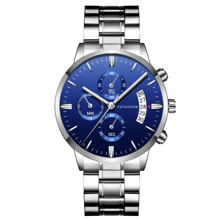 Reloj de Negocios para Hombre de Primera Calidad - Cronógrafo Impermeable de Acero Inoxidable con Calendario