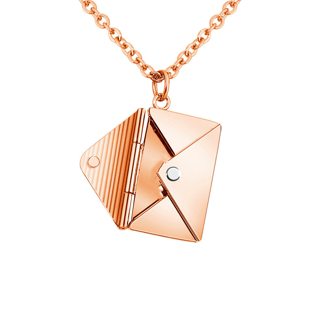 Collar con sobre de carta de amor - Regalo para el Día de San Valentín