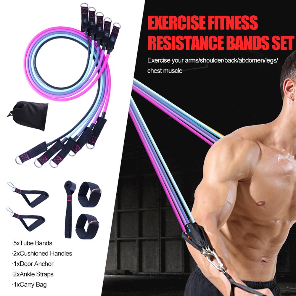 Ultimate 11-Piece Resistance Band Set | 100lbs Professional Home Gym & Fitness Kit