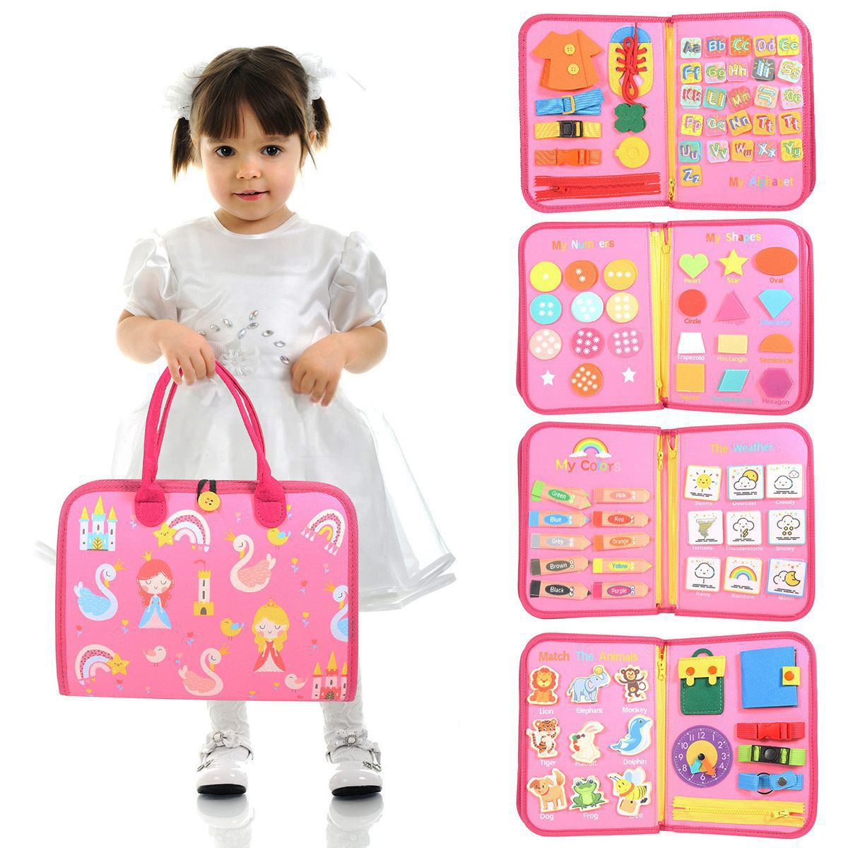 Filz-Lernbrett - Montessori Baby Früherziehung Beschäftigungsbrett Puzzle