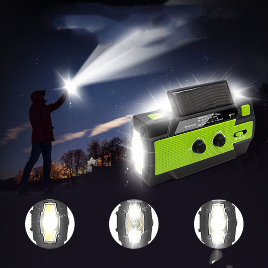 Emergency Solar Hand Crank Radio - Multifunctional Disaster Prevention Power Bank Flashlight