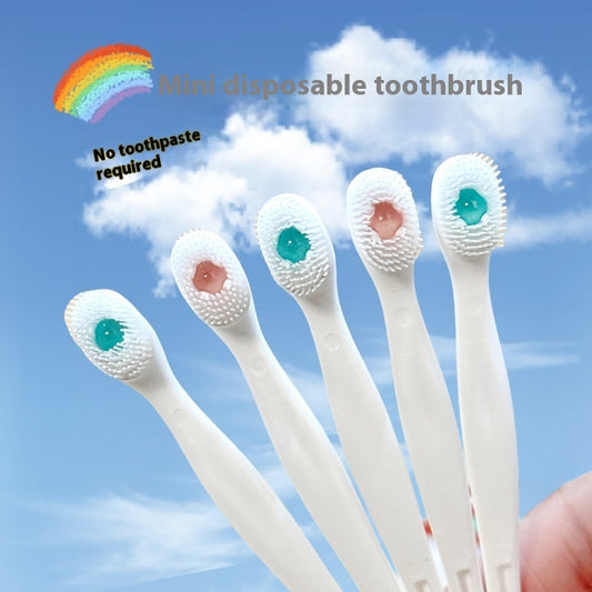 Mini Disposable Toothbrush - No Toothpaste Needed | 20 PCs Travel Pack