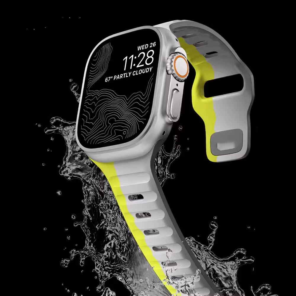 Weiches Silikonarmband für Apple Watch Ultra (49 mm, 44 mm, 45 mm, 42 mm, 41 mm, 42 mm, 38 mm) – Sportarmband für iWatch Serie 8, 7, 6 und 5 
