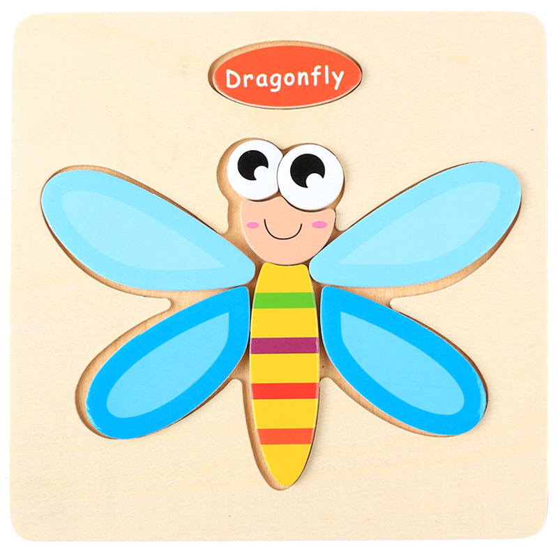 Holz 3D-Puzzlespielbrett – Montessori-Lernspielzeug für Kinder | 29 Tiermotive