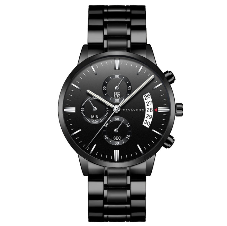 Reloj de Negocios para Hombre de Primera Calidad - Cronógrafo Impermeable de Acero Inoxidable con Calendario