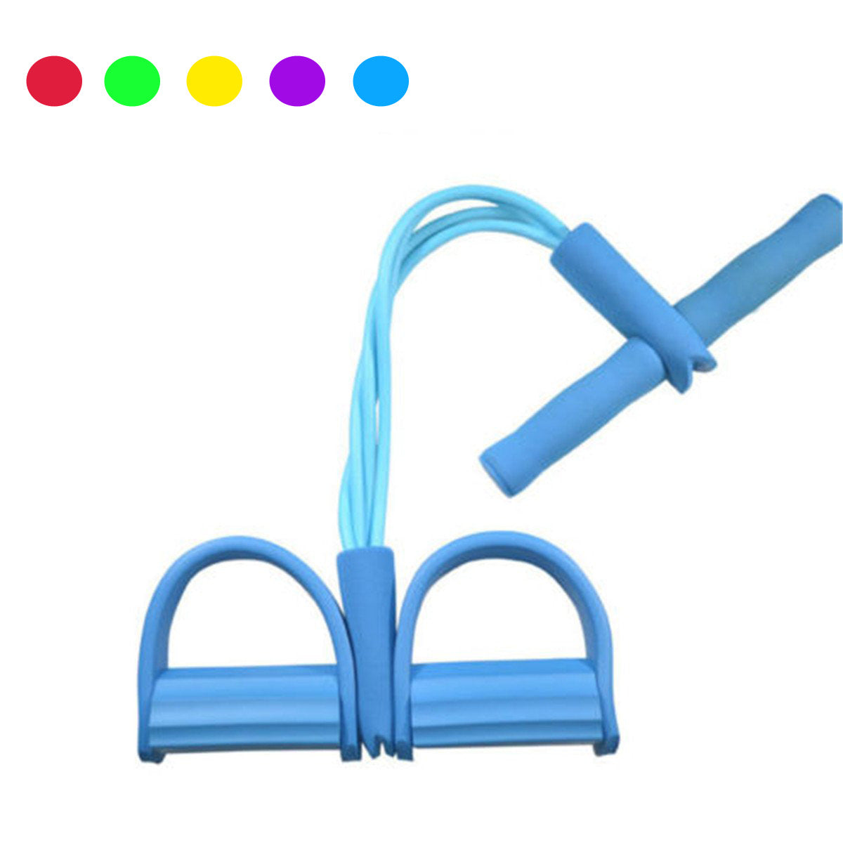 TPE Yoga Resistance Band Set - Stretch Fitness Training Bands with Pedal