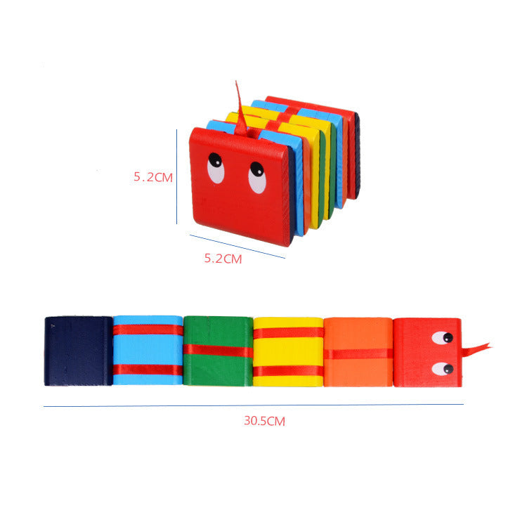 Holzspielzeug mit magischem Auge zum Umklappen – Montessori-Sinnesstapelspiel für Babys und Kleinkinder