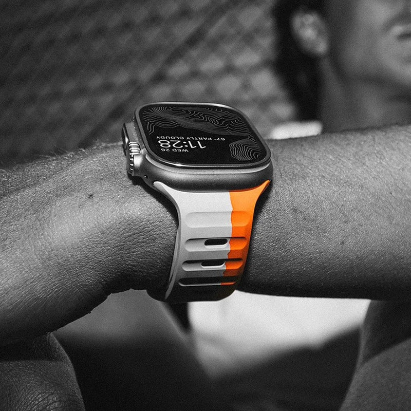 Weiches Silikonarmband für Apple Watch Ultra (49 mm, 44 mm, 45 mm, 42 mm, 41 mm, 42 mm, 38 mm) – Sportarmband für iWatch Serie 8, 7, 6 und 5 