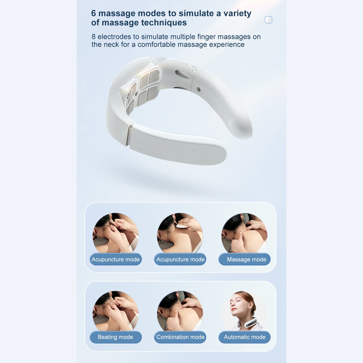 Slimme warme kompres schouder- en nekmassager - USB oplaadbare elektrische massage voor verlichting van pijn en spanning