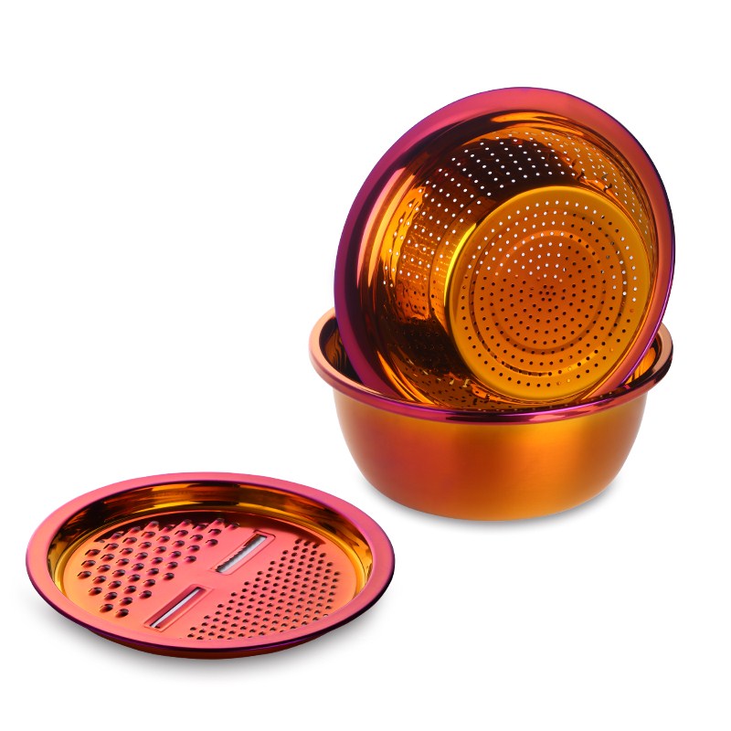 Edelstahltopf mit eingebautem Sieb - Multifunktionaler Küchensieb