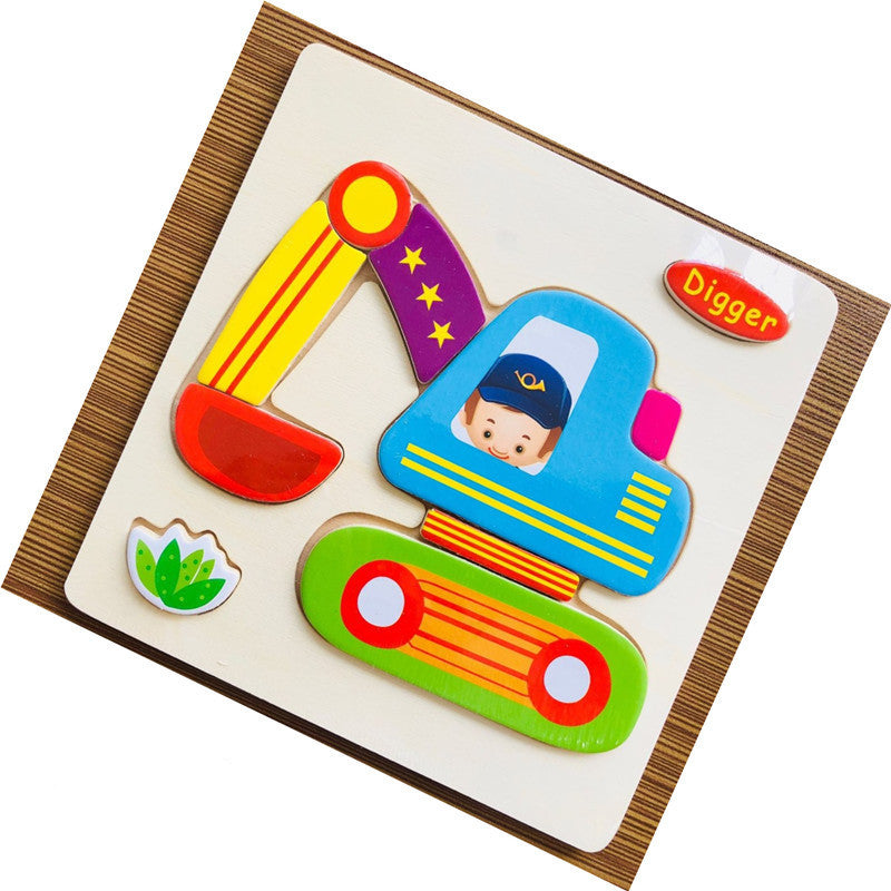 Træ 3D Dyrepuslespil - Montessori Lærelegetøj til Børn | 25 Søde Motiver