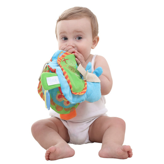 Ezeltje Tandjesboek - Zacht Stoffen Babyboek met Kraakpapier