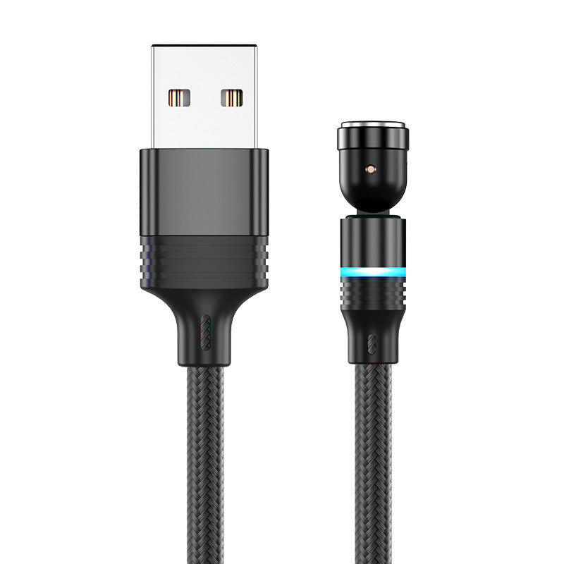 Magnetische Oplaadkabel 540° Draaibaar - 3-in-1 Universeel Snel Opladen Type-C Micro USB iOS