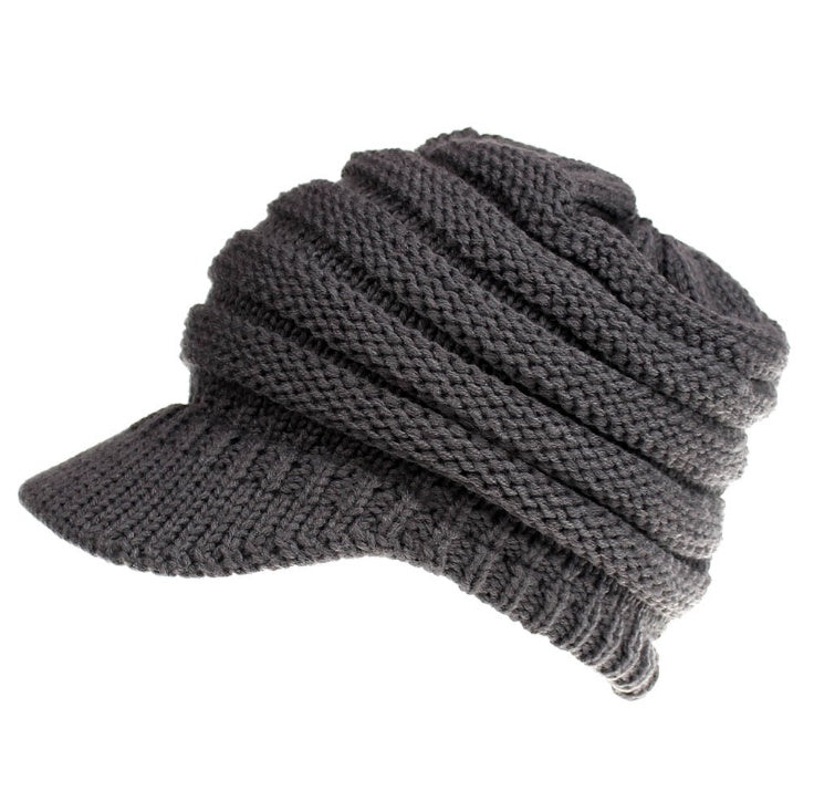 Women Ponytail Beanies Autumn Winter Hats - Soft Knitting Caps Warm Ladies Skullies