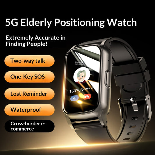 Smartwatch For Seniors - SIM Card Support Heart Rate Blood Pressure Monitor Waterproof Touch Screen