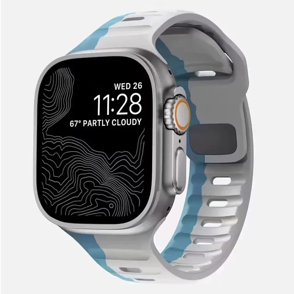 Weiches Silikonarmband für Apple Watch Ultra (49 mm, 44 mm, 45 mm, 42 mm, 41 mm, 42 mm, 38 mm) – Sportarmband für iWatch Serie 8, 7, 6 und 5 