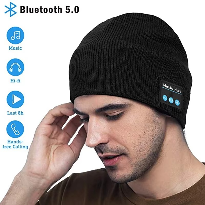 Gorro Ever-Warm con Sincronización Inteligente: Sombrero Auricular Inalámbrico con Bluetooth Estilo Europeo y Americano