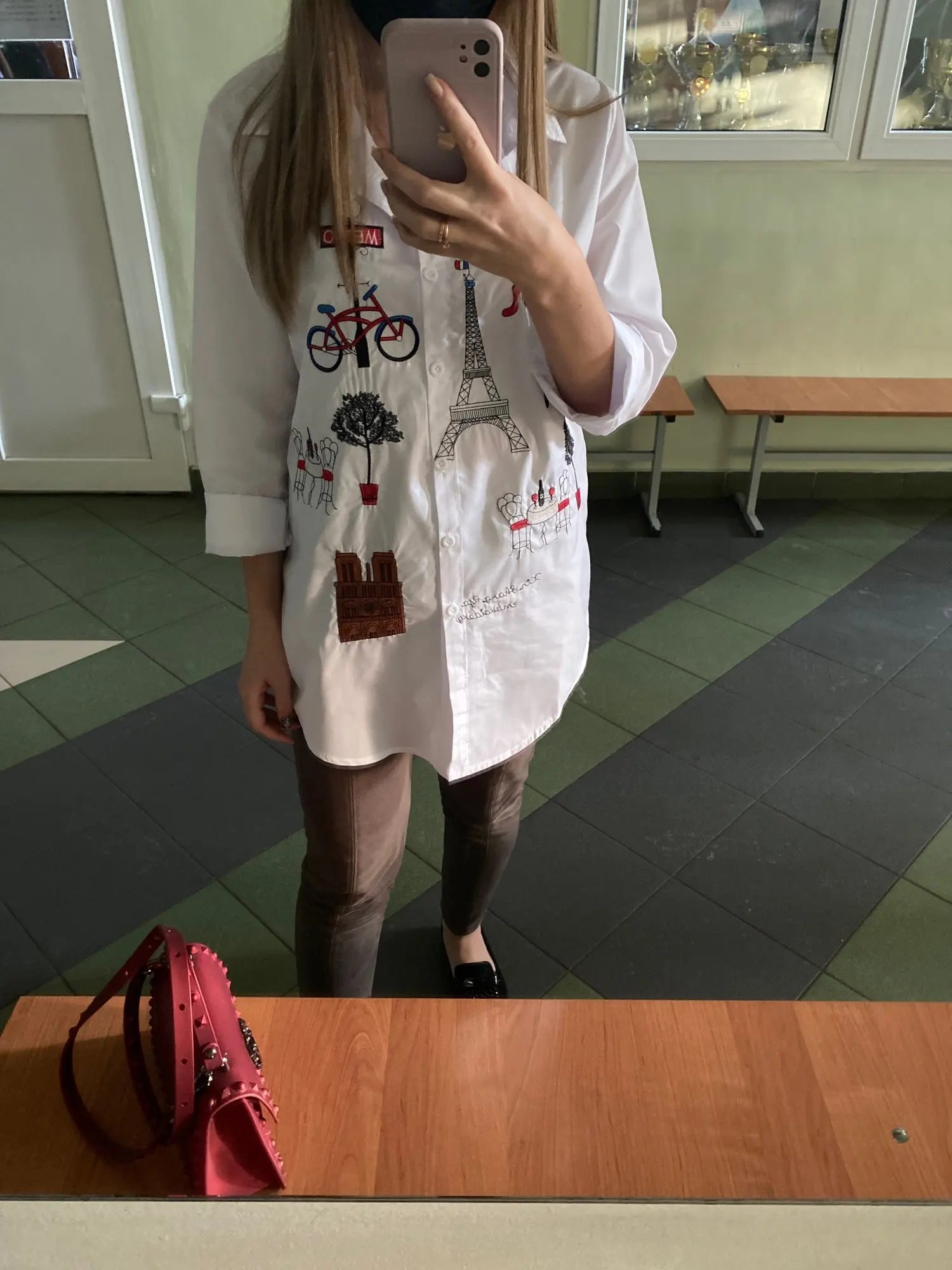 2024 New White Shirt Casual Button Up Turn Down Collar Female Blouse Long Sleeve Cotton Blouse Embroidery Blouse Lady 5083 50